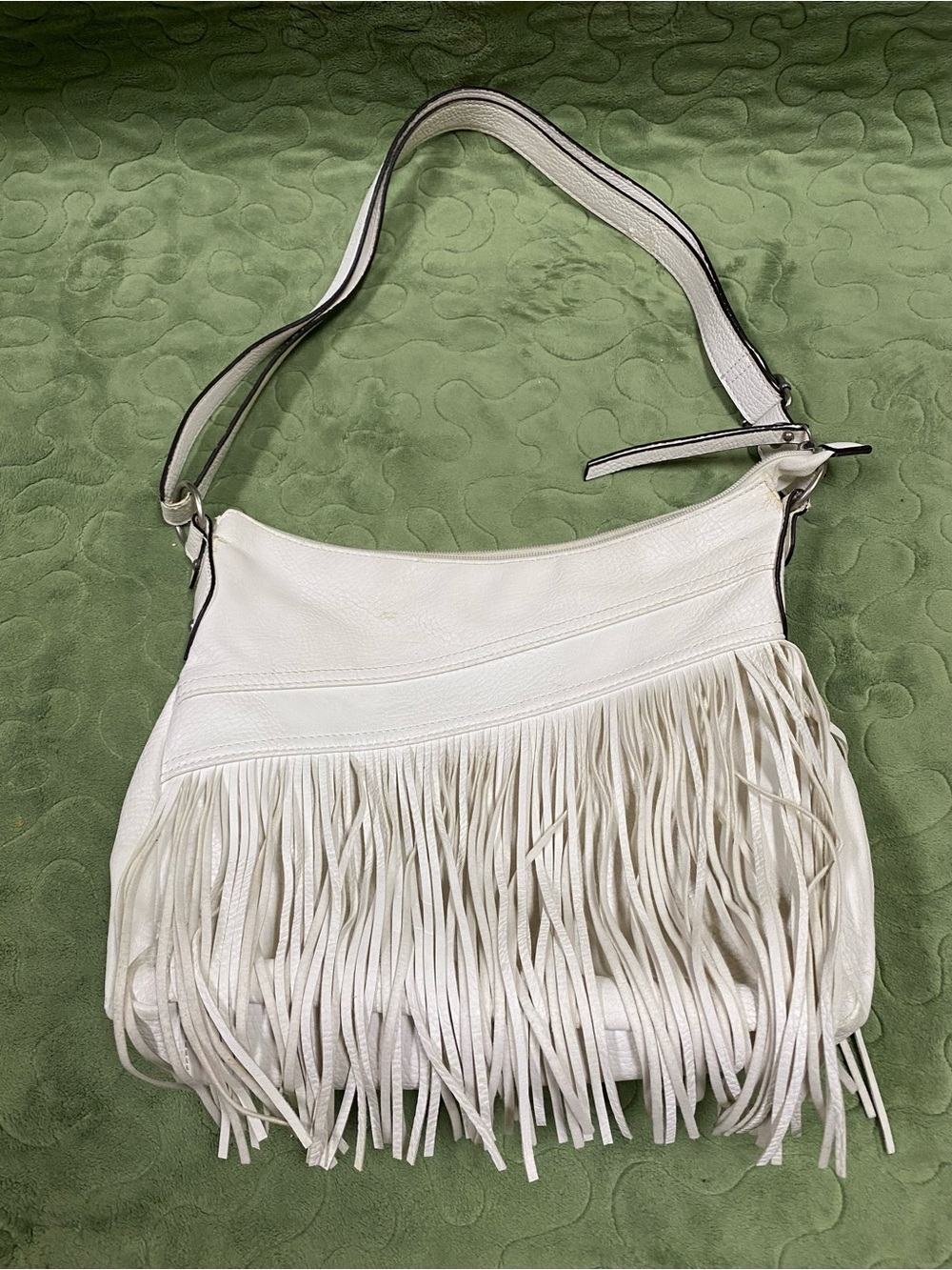 Wallflower White Fringe Shoulder Bag